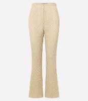 Calça Reta em Renda com Ponto Aberto - 1