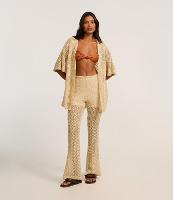 Calça Reta em Renda com Ponto Aberto - 2