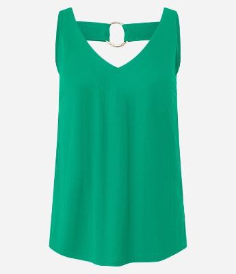 Blusa sem Manga em Viscose com Detalhe nas Costas