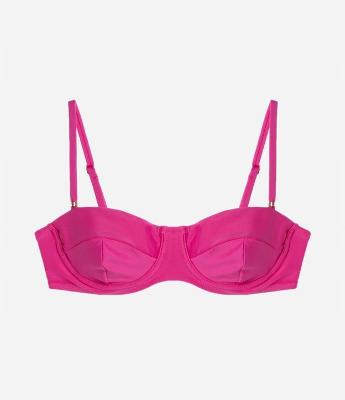 Biquíni Top Meia Taça em Poliamida com Alça Regulável