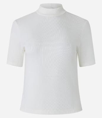 Blusa Regular em Ribana com Gola Alta