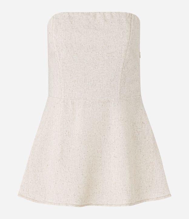 Blusa Tomara Que Caia em Viscolinho com Peplum - 1