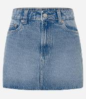 Saia Curta em Jeans com Cintura Alta - 1