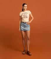 Saia Curta em Jeans com Cintura Alta - 2