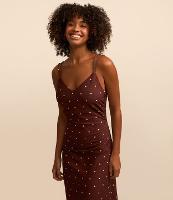 Vestido New Midi Texturizado Poá com Alcinhas Duplas - 2