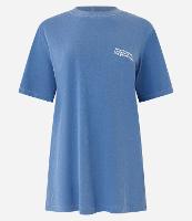 Camiseta Alongada em Algodão com Estampa No Bad Feelings - 1