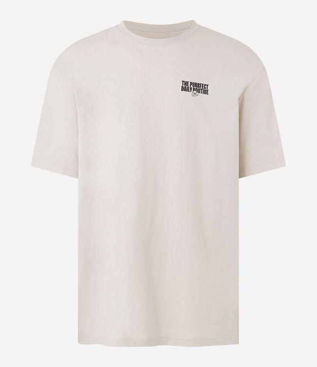 Camiseta Relaxed em Malhão com Estampa de Gatos - 1