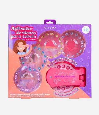 Kit com Aplicador de Pedras Adesivas para Cabelo + 10 Discos de Pedrinhas Alchemia