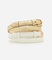 Kit 02 Cintos Finos com Fivelas Arredondadas - 2