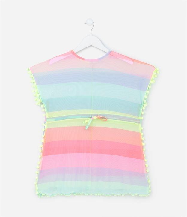 Saída de Praia Infantil em Tule com Estampa Listrada - Tam 3 a 16 Anos - 1