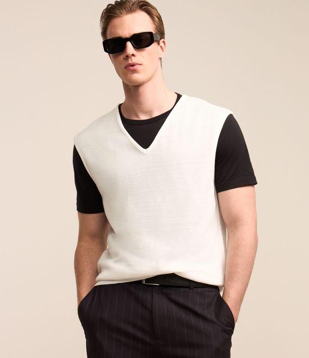 Colete em Tricô com Textura Canelada - 1