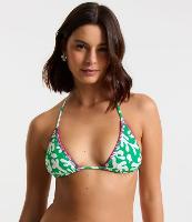 Biquíni Top Cortininha em Poliamida com Detalhe Pespontos e Estampa Algas - 3