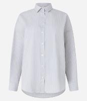 Camisa em Tricoline Listrado com Abotoamento - 1