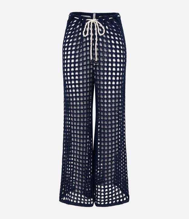 Saída de Praia Calça com Efeito Crochê e Amarração na Cintura - 1