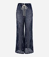 Saída de Praia Calça com Efeito Crochê e Amarração na Cintura - 1