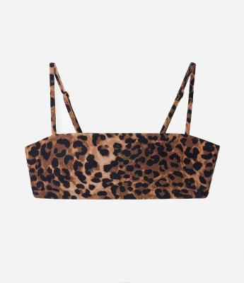 Biquíni Top em Microfibra com Estampa Animal Print Onça