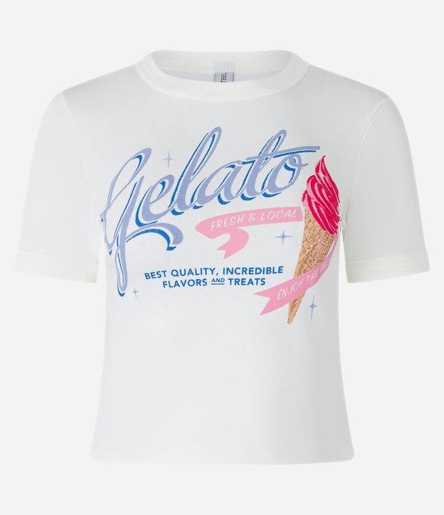Blusa Baby Tee em Algodão com Estampa Gelato - 1