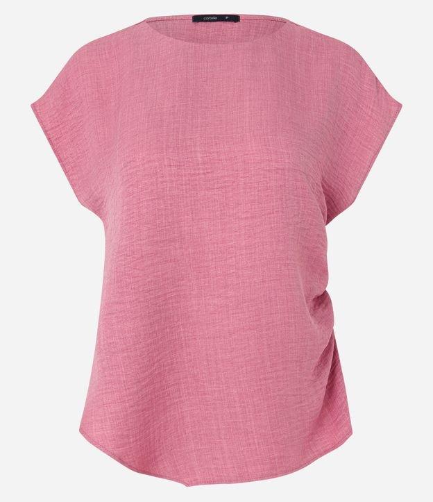 Blusa Sem Cava em Crepe com Franzido Lateral - 1