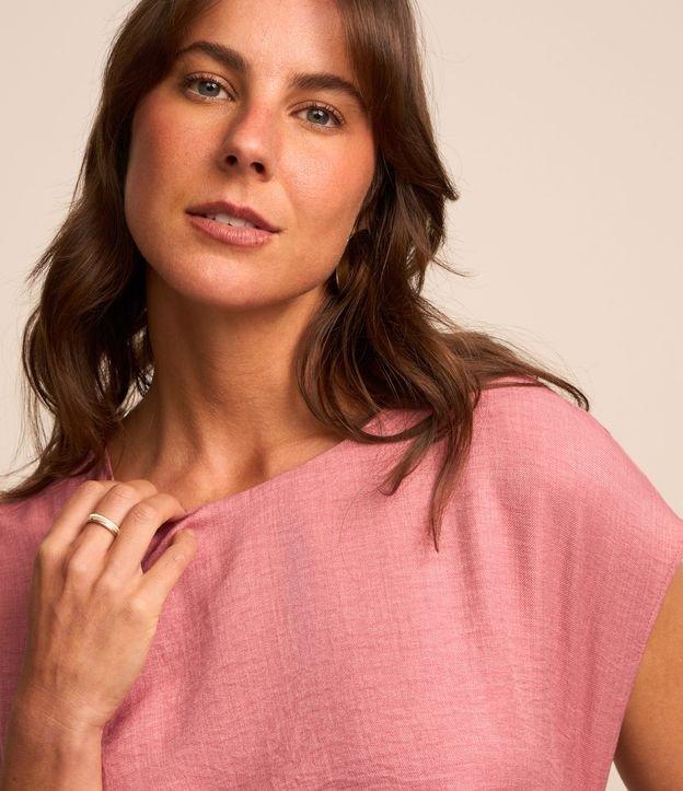 Blusa Sem Cava em Crepe com Franzido Lateral - 2