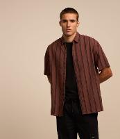 Camisa Relaxed com Textura de Tela e Listras Verticais com Cânhamo - 3