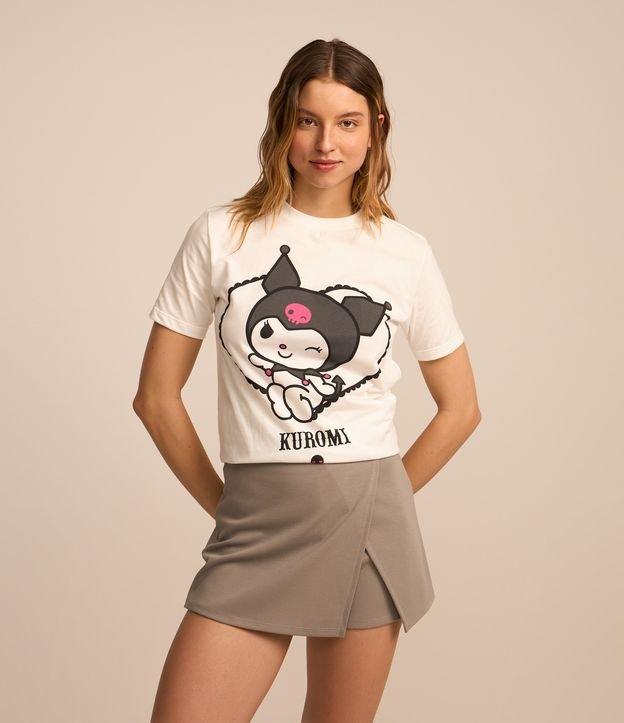 Short Saia Curto em Ponto Roma Transpassado e com Fenda - 1