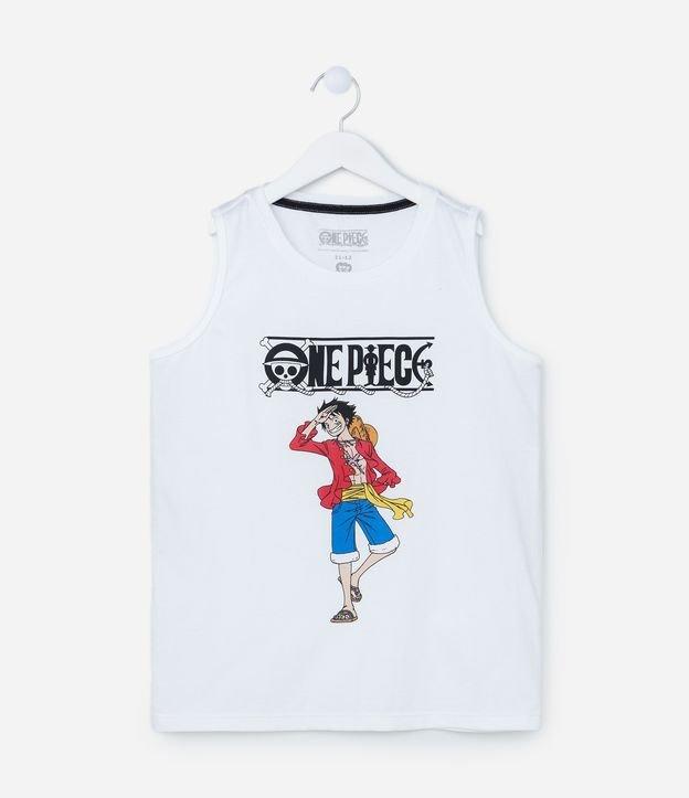 Regata Infantil com Estampa do Luffy de One Piece - Tam 5 a 14 Anos - 1