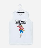 Regata Infantil com Estampa do Luffy de One Piece - Tam 5 a 14 Anos - 1
