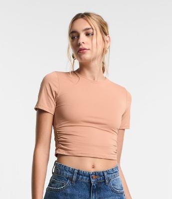 Blusa em Microfibra com Franzidinho Lateral