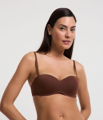 Sutiã Tomara que Caia em Poliamida com Bojo Oco e Alça Removível