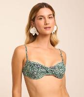 Biquíni Top Meia Taça em Poliamida com Amarração e Estampa Nascente - 2