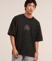 Camiseta Overboxy em Malhão Estonado com Estampa Lettering - 2