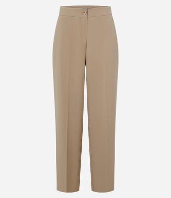 Calça Reta Alfaiatada com Bolsos e Frisos