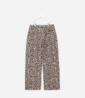 Calça Wide Leg Infantil com Estampa Oncinha - Tam 5 a 14 Anos - 1