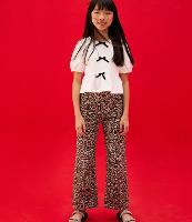 Calça Wide Leg Infantil com Estampa Oncinha - Tam 5 a 14 Anos - 2