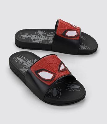 Chinelo Slide Infantil com Patch do Spider Man - Tam 26 a 37