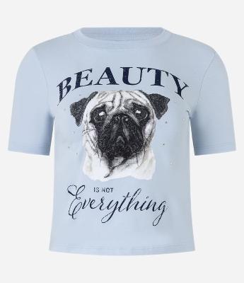 Blusa em Algodão com Estampa Pug Beauty