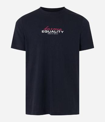Camiseta Regular em Algodão com Estampa de Carpas