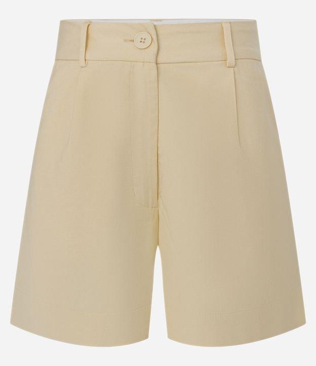 Short em Crepe com Pregas e Faixas Abotoadas no Cós - 1
