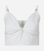 Blusa Cropped em Laise com Detalhe nas Alças - 2