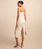 Vestido New Midi em Bengaline com Fivelas no Busto - 2