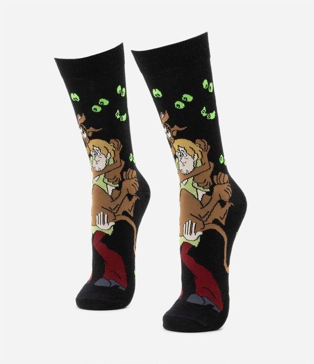 Meia em Algodão com Cano Alto e Estampa Scooby Doo - 1