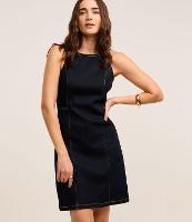 Vestido sem Manga em Jeans com Recorte e Zíper - 3