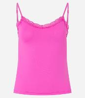 Camisete Sem bojo Alças Finas Sem Costura e com Renda - 1