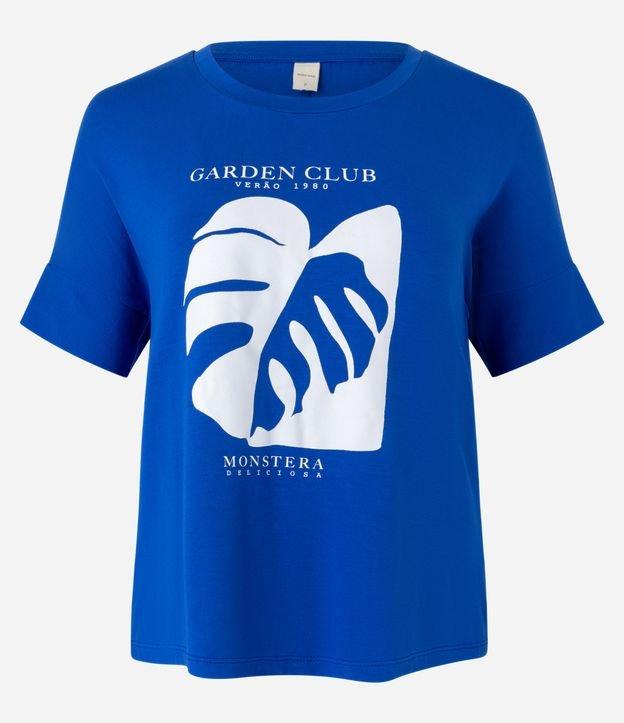 Blusa em Algodão com Estampa Garden Club e Folhagem - 1