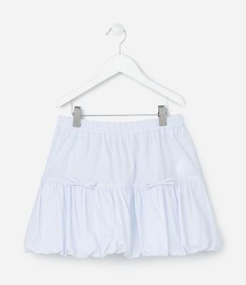 Saia Balonê Infantil em Tricoline - Tam 5 a 14 Anos