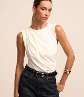 Body Sem Manga em Poliamida com Franzidos - 2