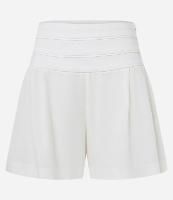 Short em Viscolinho com Costura Aparente e Pregas - 1
