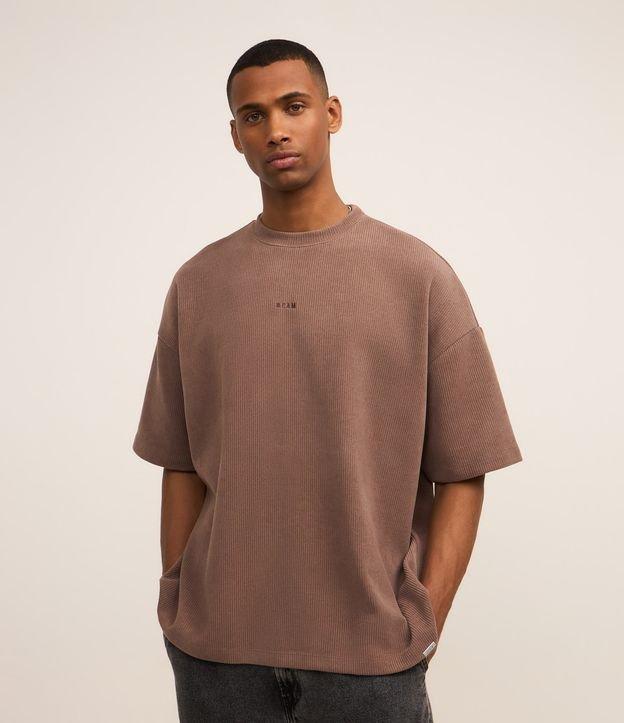 Camiseta em Cotelê com Bordado Lettering - 3