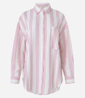 Camisa em Viscolinho Listrado com Bolso - 1