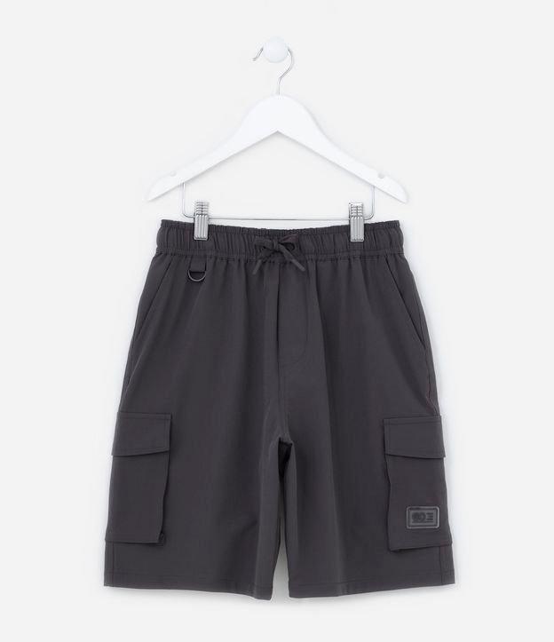 Bermuda Infantil em Microfibra com Bolso Cargo - Tam 5 a 14 Anos - 1